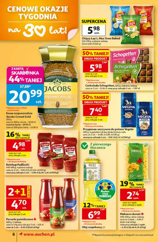 Auchan - gazetka promocyjna Gazetka Supermarket od czwartku 15.10 do środy 21.10 - strona 6