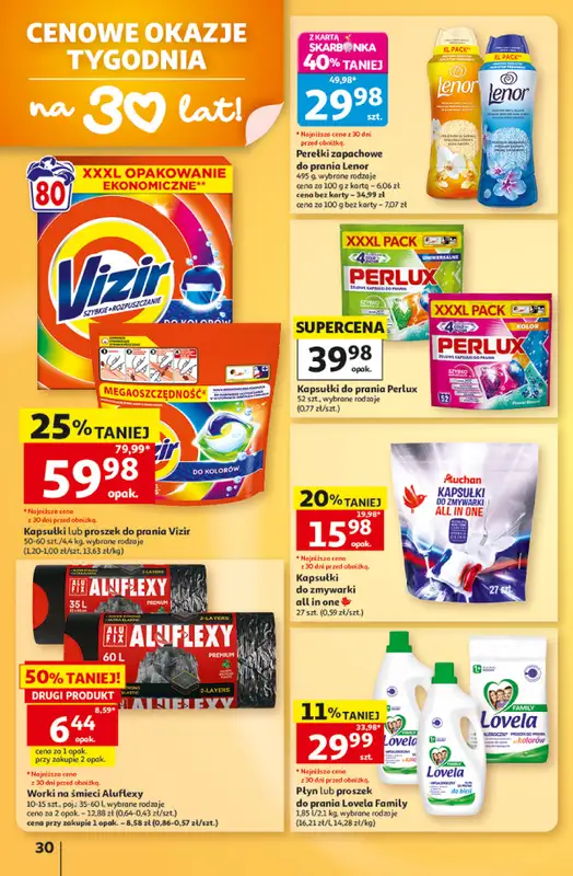 Auchan - gazetka promocyjna Gazetka Hipermarket od czwartku 15.10 do środy 21.10 - strona 30