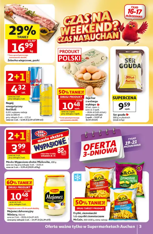 Auchan - gazetka promocyjna Gazetka Supermarket od czwartku 15.10 do środy 21.10 - strona 3