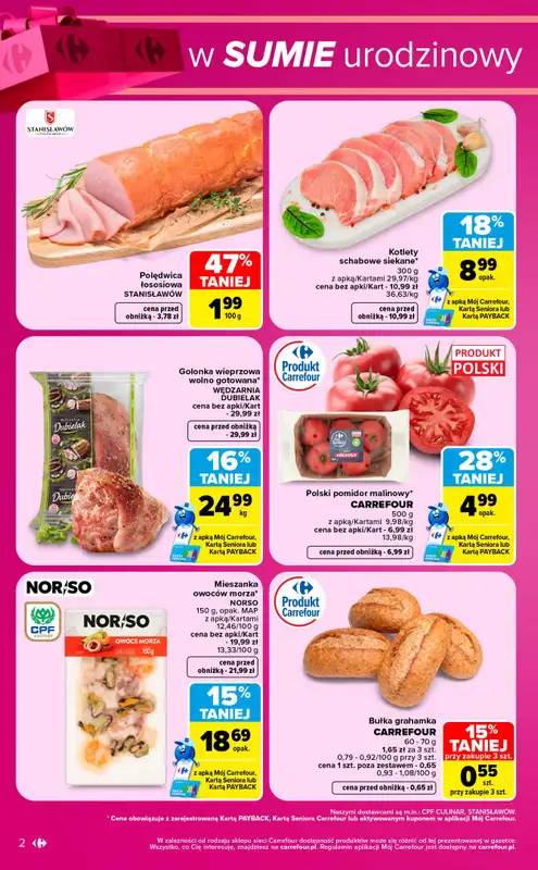 Carrefour Market - gazetka promocyjna W sumie urodzinowy weekend okazji od czwartku 15.10 do soboty 17.10 - strona 2