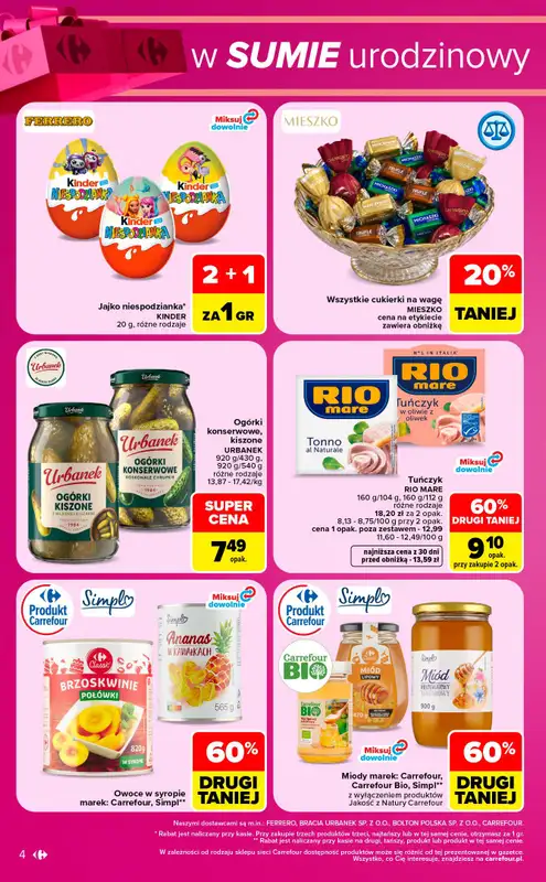 Carrefour Market - gazetka promocyjna W sumie urodzinowy weekend okazji od czwartku 15.10 do soboty 17.10 - strona 4