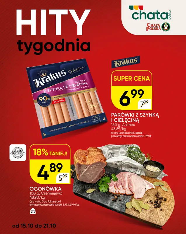 Chata Polska - gazetka promocyjna Hity Tygodnia 15-21.10.2026 od czwartku 15.10 do środy 21.10 - strona 2