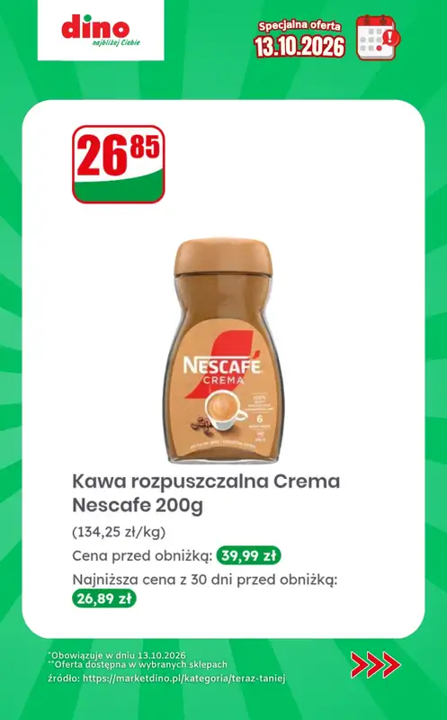 Dino - gazetka promocyjna Specjalna oferta na 13.10.2026 - promocje spoza gazetki od wtorku 13.10 do wtorku 13.10 - strona 4