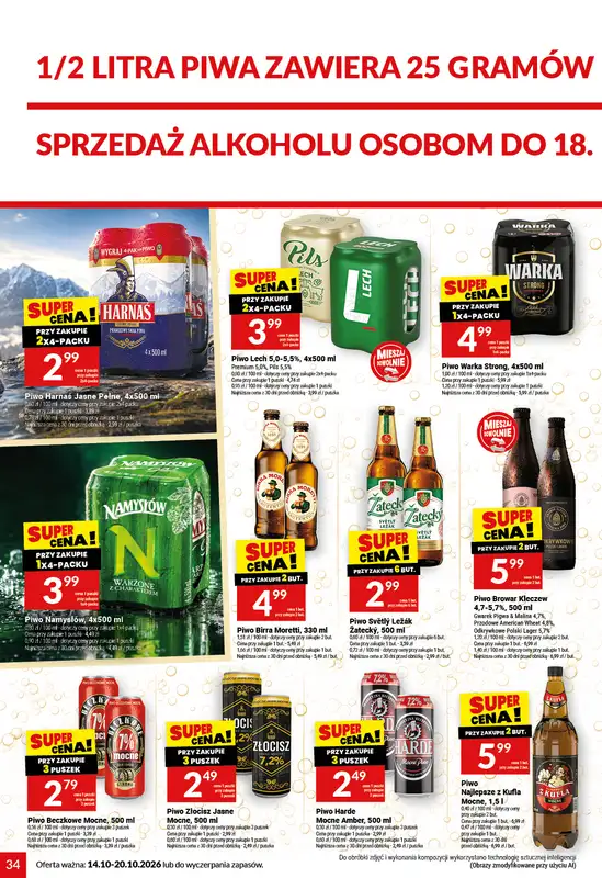 Twój Market - gazetka promocyjna Gazetka od środy 14.10 do wtorku 20.10 - strona 34