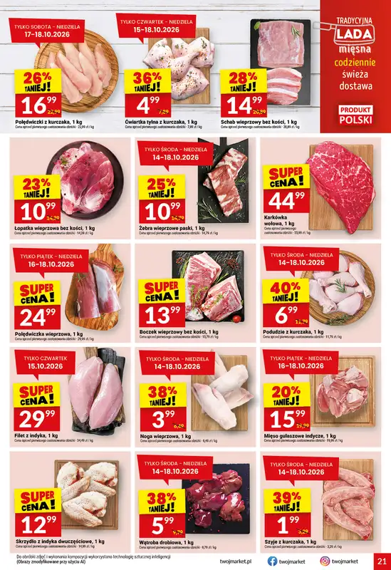 Twój Market - gazetka promocyjna Gazetka od środy 14.10 do wtorku 20.10 - strona 21