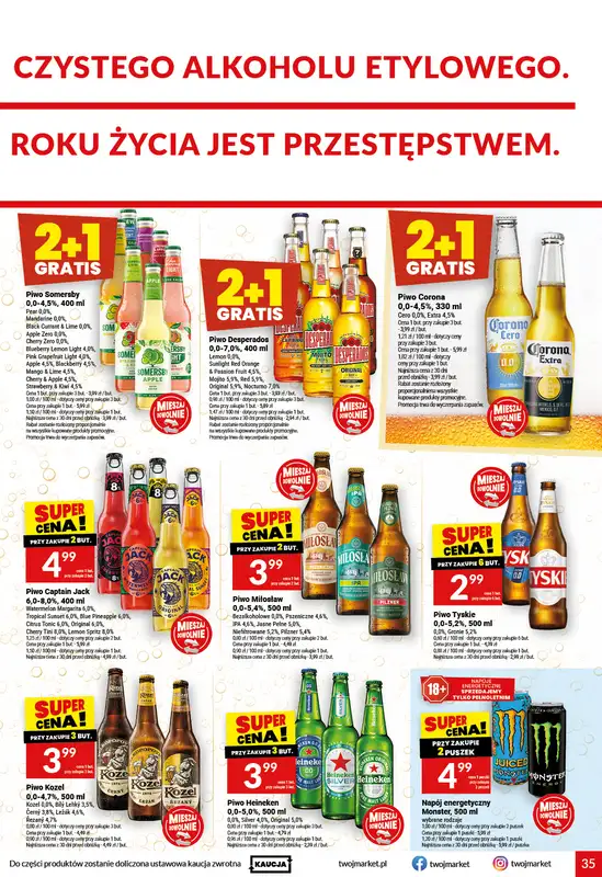 Twój Market - gazetka promocyjna Gazetka od środy 14.10 do wtorku 20.10 - strona 35