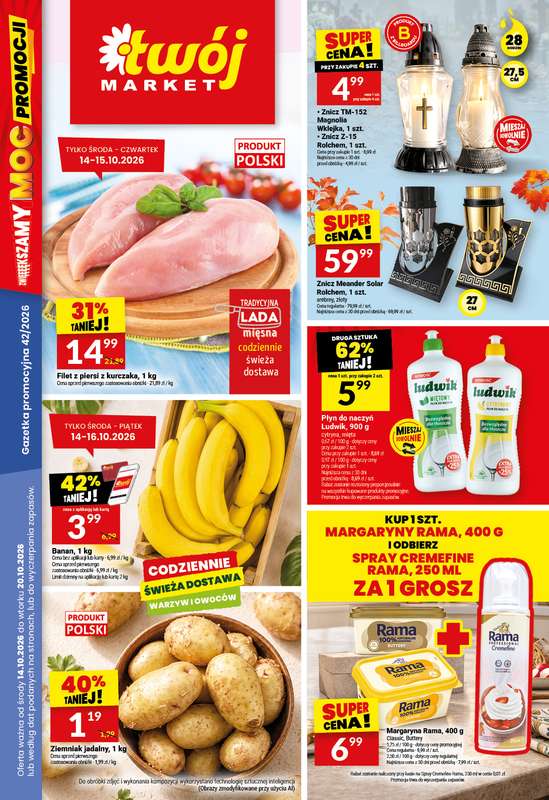 Twój Market - gazetka promocyjna Gazetka od środy 14.10 do wtorku 20.10