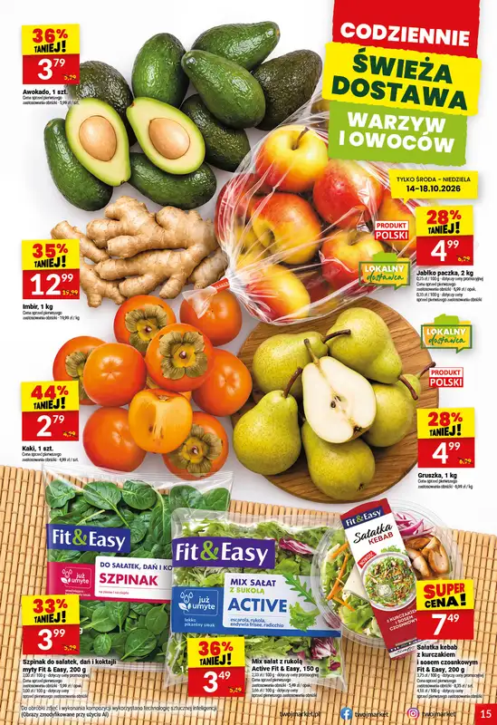 Twój Market - gazetka promocyjna Gazetka od środy 14.10 do wtorku 20.10 - strona 15