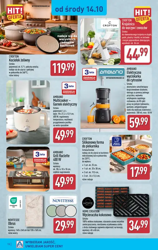 Aldi - gazetka promocyjna Aldi ma to coś! od środy 14.10 do soboty 17.10 - strona 10