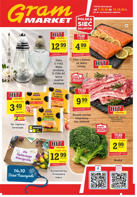 Gram Market - gazetka promocyjna Gazetka od środy 07.10 do wtorku 13.10