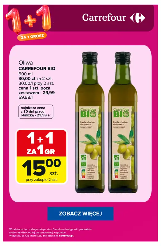 Carrefour - gazetka promocyjna OFERTY 1+1 za 1 grosz! od wtorku 13.10 do soboty 17.10 - strona 3