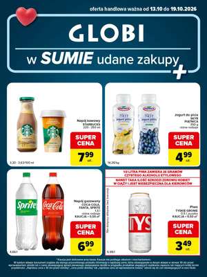 Globi - gazetka promocyjna Gazetka Globi od wtorku 13.10 do poniedziałku 19.10