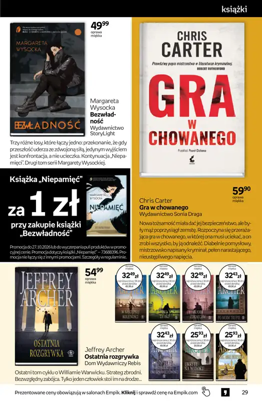 Empik - gazetka promocyjna Tom kultury: książki od środy 14.10 do wtorku 27.10 - strona 29