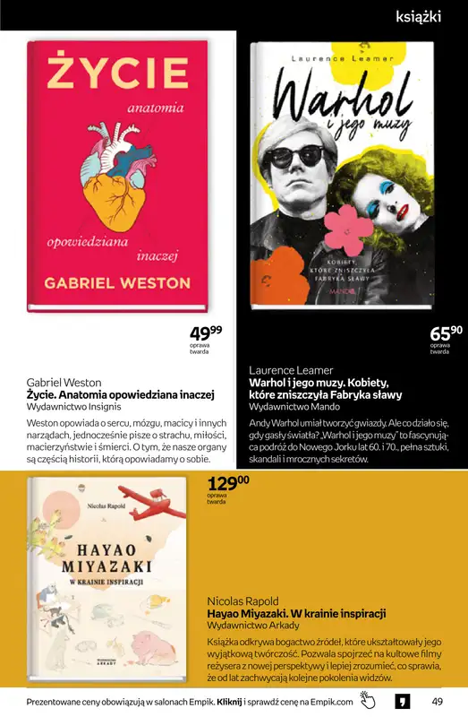 Empik - gazetka promocyjna Tom kultury: książki od środy 14.10 do wtorku 27.10 - strona 49