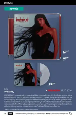 Empik - gazetka promocyjna Tom kultury: muzyka od środy 14.10 do wtorku 27.10 - strona 3