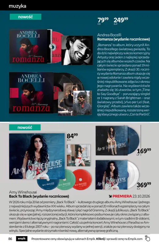 Empik - gazetka promocyjna Tom kultury: muzyka od środy 14.10 do wtorku 27.10 - strona 11