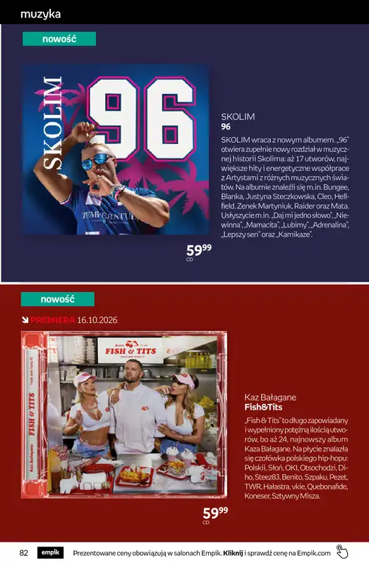 Empik - gazetka promocyjna Tom kultury: muzyka od środy 14.10 do wtorku 27.10 - strona 7