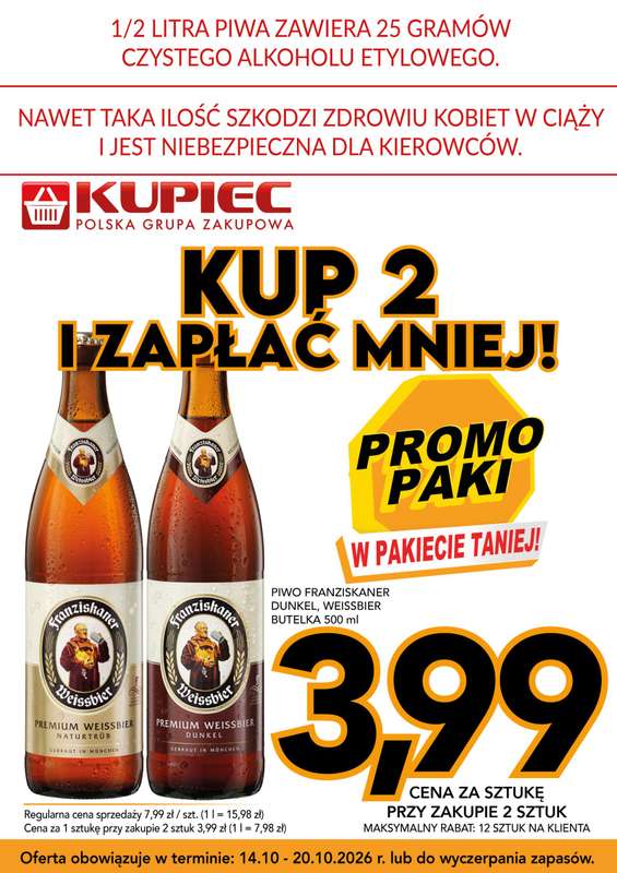 Kupiec - gazetka promocyjna Promopaki od środy 14.10 do wtorku 20.10 - strona 3