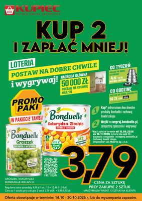 Kupiec - gazetka promocyjna Promopaki od środy 14.10 do wtorku 20.10