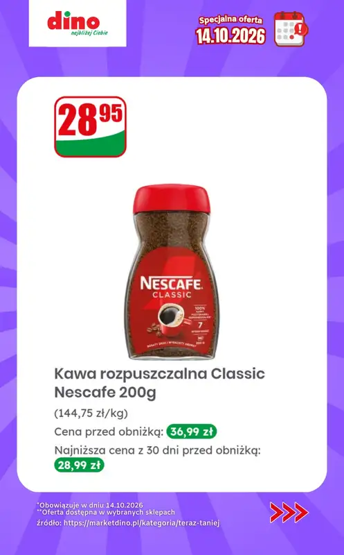 Dino - gazetka promocyjna Specjalna oferta na 14.10.2026 - promocje spoza gazetki od środy 14.10 do środy 14.10 - strona 2