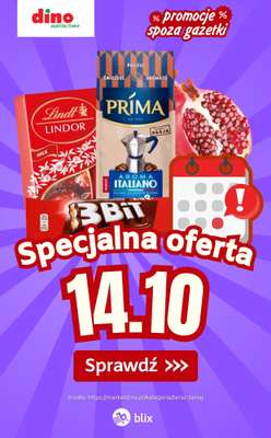 Dino - gazetka promocyjna Specjalna oferta na 14.10.2026 - promocje spoza gazetki od środy 14.10 do środy 14.10
