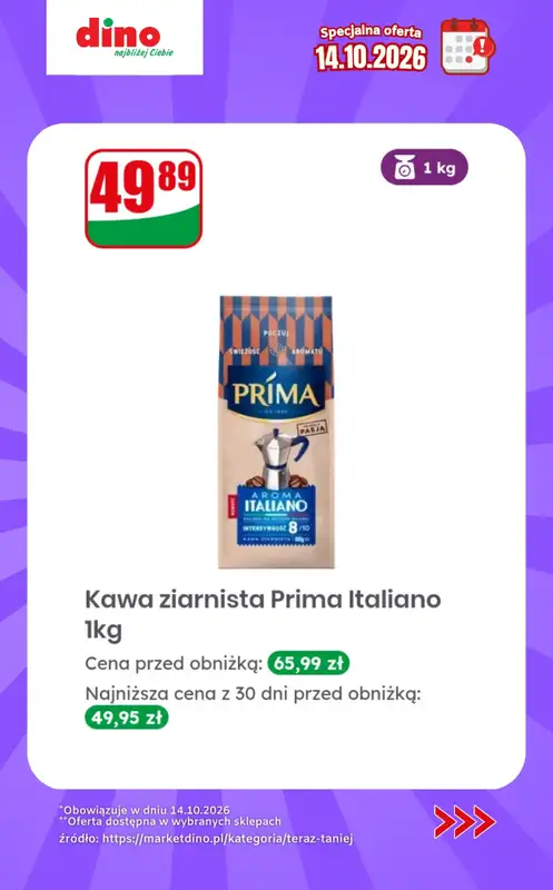 Dino - gazetka promocyjna Specjalna oferta na 14.10.2026 - promocje spoza gazetki od środy 14.10 do środy 14.10 - strona 5