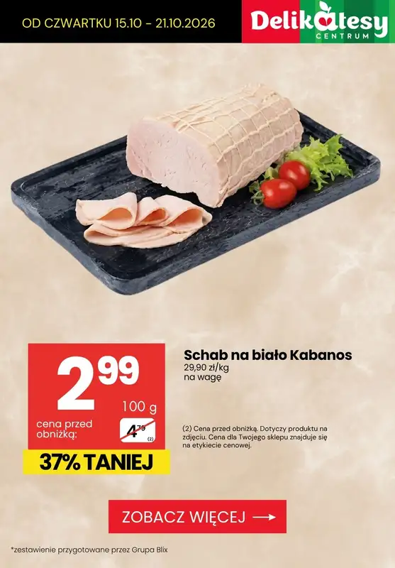 Delikatesy Centrum - gazetka promocyjna Najlepsze promocje do -42% od czwartku 15.10 do środy 21.10 - strona 4