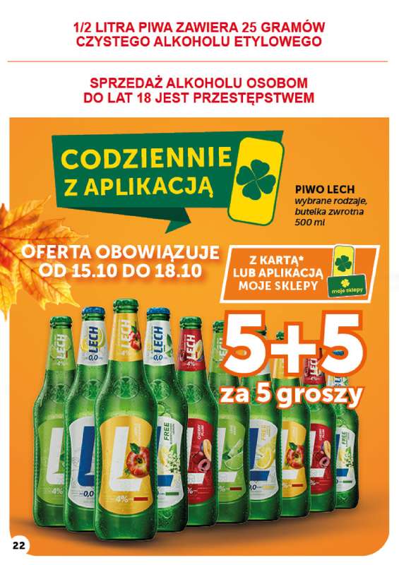 Groszek - gazetka promocyjna Gazetka Market od czwartku 15.10 do środy 21.10 - strona 22