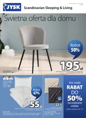 Jysk - gazetka promocyjna Świetna oferta dla domu od środy 21.10 do niedzieli 08.11