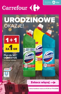 Carrefour - gazetka promocyjna Urodzinowe okazje! od czwartku 15.10 do soboty 17.10