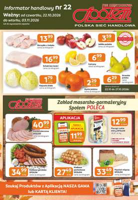 Społem Częstochowa - gazetka promocyjna Gazetka od czwartku 22.10 do wtorku 03.11