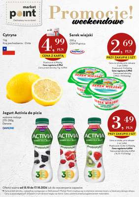 Market Point - gazetka promocyjna Promocje weekendowe od czwartku 15.10 do soboty 17.10