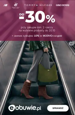 eobuwie.pl - gazetka promocyjna Do -30% przy zakupie min. 2 rzeczy od środy 14.10 do wtorku 20.10
