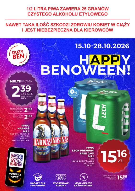 Duży Ben - gazetka promocyjna Gazetka piwna od czwartku 15.10 do środy 28.10