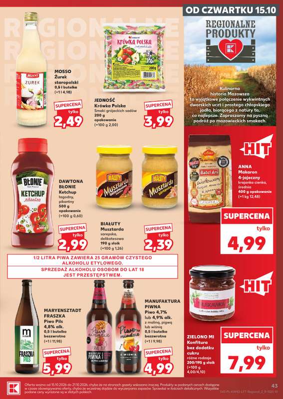 Kaufland - gazetka promocyjna Gazetka Tygodnia od czwartku 15.10 do środy 21.10 - strona 43