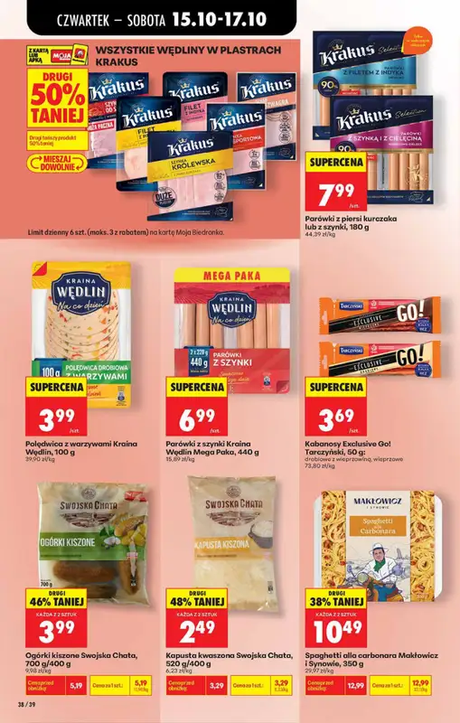 Biedronka - gazetka promocyjna Od czwartku, Z ladą tradycyjną od czwartku 15.10 do środy 21.10 - strona 38