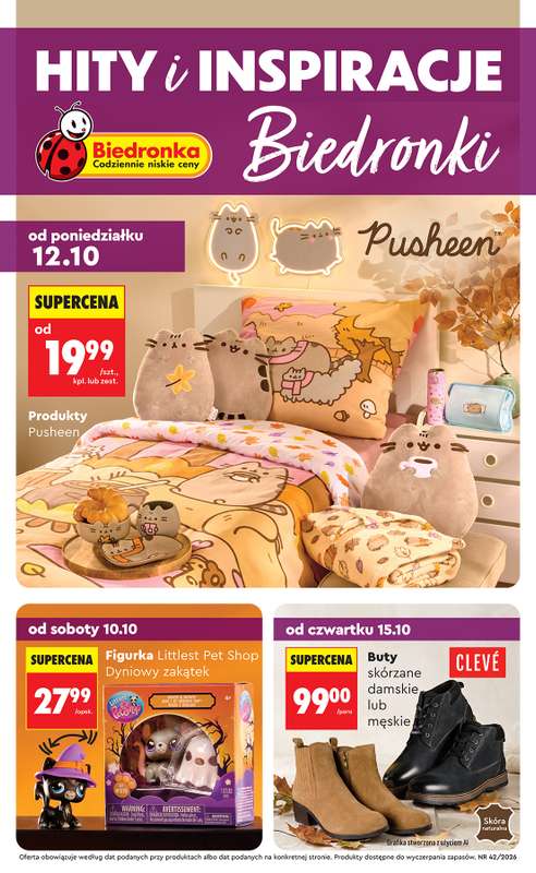 Biedronka - gazetka promocyjna Hity i inspiracje, od 10.10 od soboty 10.10 do środy 28.10