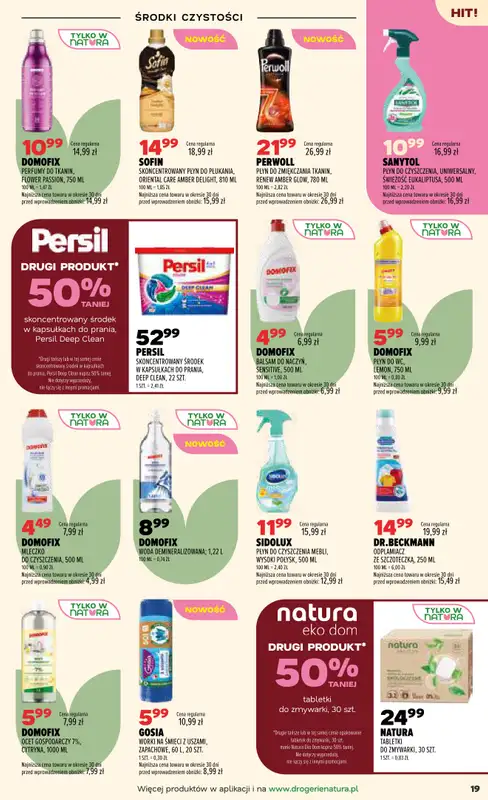 Drogerie Natura - gazetka promocyjna Gazetka od czwartku 15.10 do środy 21.10 - strona 19