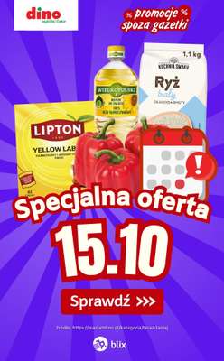 Dino - gazetka promocyjna Specjalna oferta na 15.10.2026 - promocje spoza gazetki od czwartku 15.10 do czwartku 15.10
