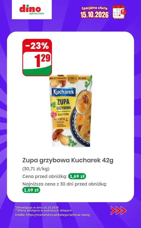 Dino - gazetka promocyjna Specjalna oferta na 15.10.2026 - promocje spoza gazetki od czwartku 15.10 do czwartku 15.10 - strona 10