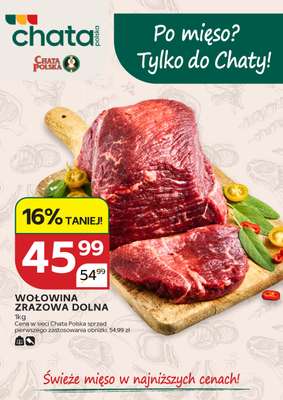 Chata Polska - gazetka promocyjna Po mięso? Tylko do Chaty! 22-31.10 od czwartku 22.10 do soboty 31.10