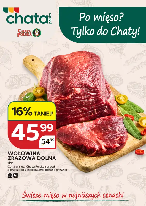 Chata Polska - gazetka promocyjna Po mięso? Tylko do Chaty! 22-31.10  