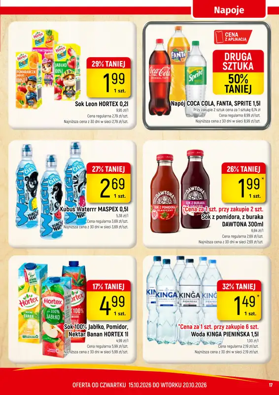 Delikatesy Piotruś Pan - gazetka promocyjna Gazetka od czwartku 15.10 do wtorku 20.10 - strona 17