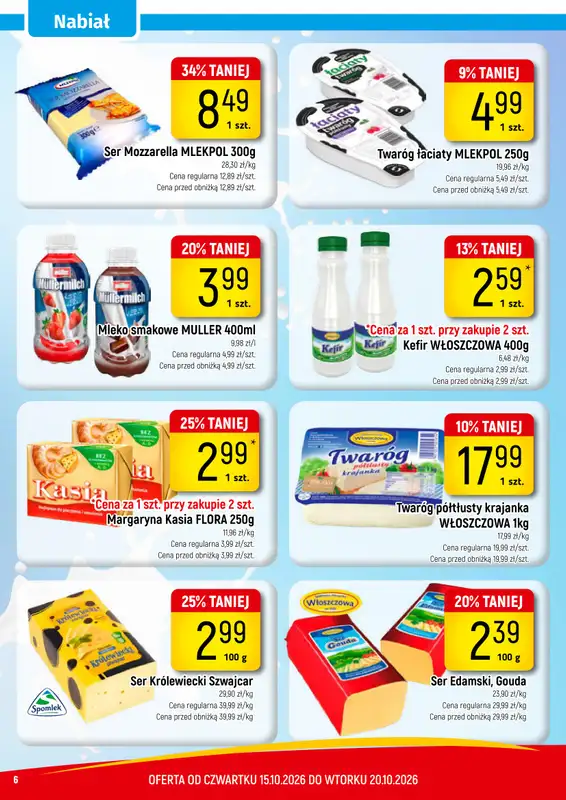 Delikatesy Piotruś Pan - gazetka promocyjna Gazetka od czwartku 15.10 do wtorku 20.10 - strona 6