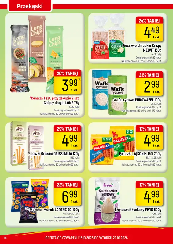 Delikatesy Piotruś Pan - gazetka promocyjna Gazetka od czwartku 15.10 do wtorku 20.10 - strona 14