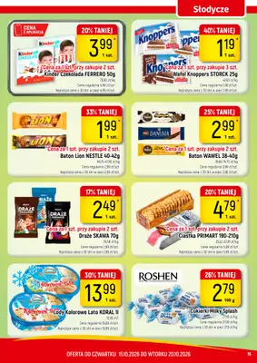 Delikatesy Piotruś Pan - gazetka promocyjna Gazetka od czwartku 15.10 do wtorku 20.10 - strona 15