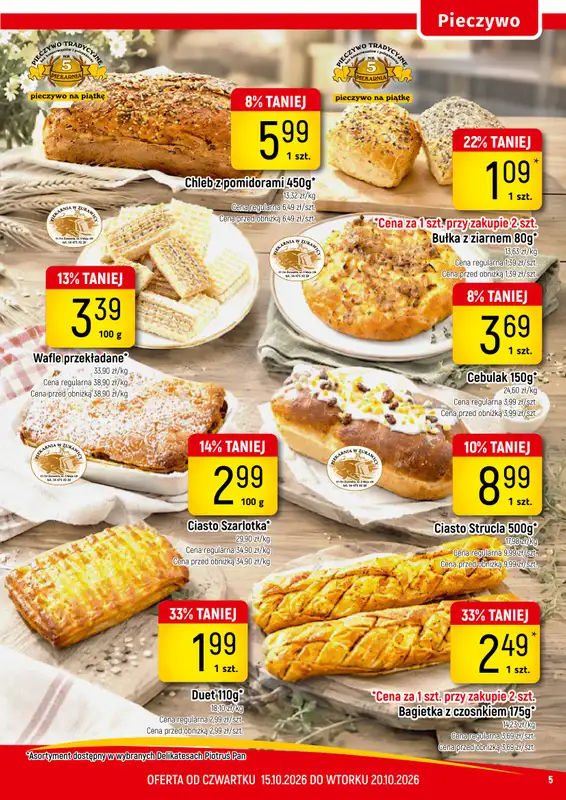 Delikatesy Piotruś Pan - gazetka promocyjna Gazetka od czwartku 15.10 do wtorku 20.10 - strona 5