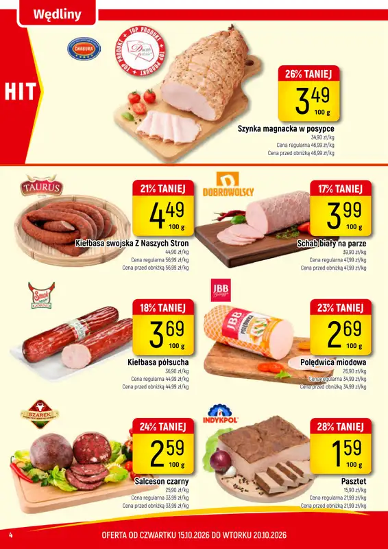 Delikatesy Piotruś Pan - gazetka promocyjna Gazetka od czwartku 15.10 do wtorku 20.10 - strona 4