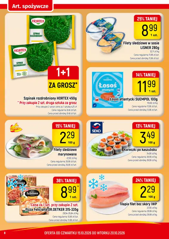 Delikatesy Piotruś Pan - gazetka promocyjna Gazetka od czwartku 15.10 do wtorku 20.10 - strona 8