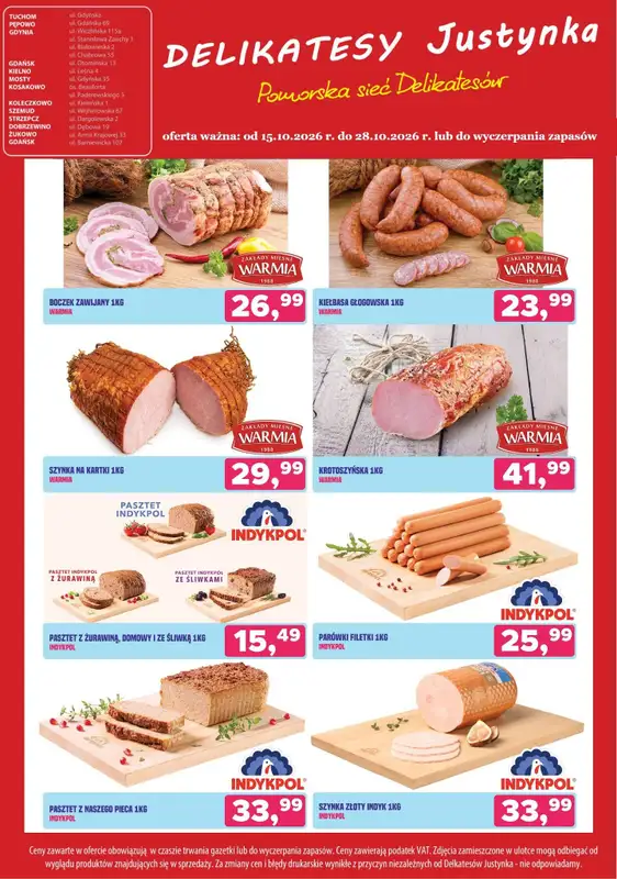Delikatesy Justynka - gazetka promocyjna Gazetka od czwartku 15.10 do środy 28.10 - strona 3